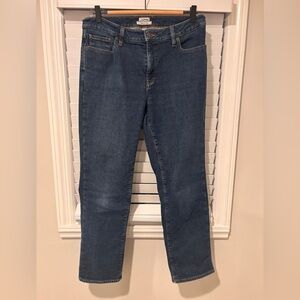 L.L. Bean Blue Denim Jeans with Plaid Lining